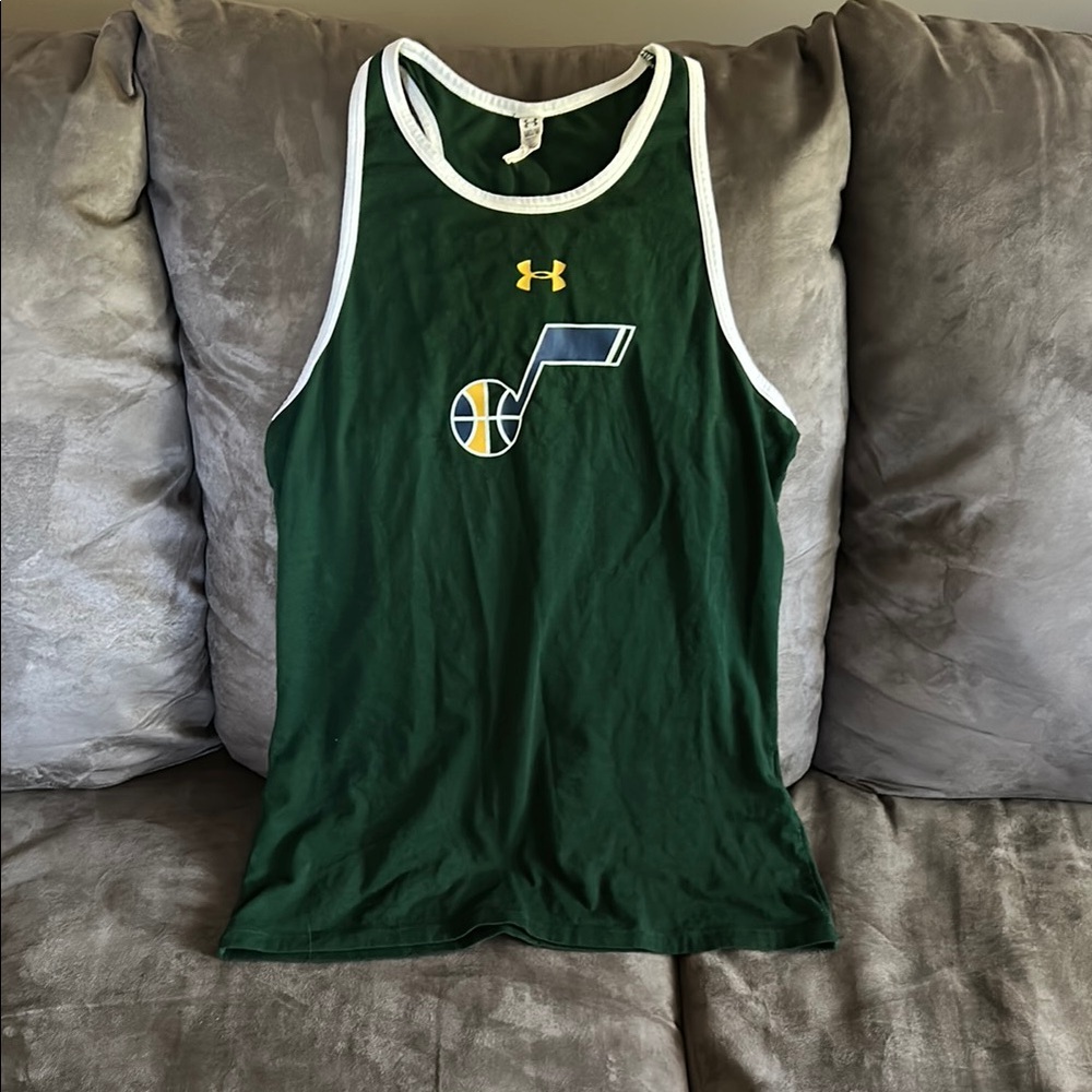 Utah Jazz Green and White tank top